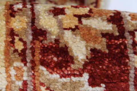 Pishavar Beige Runner Hand Knotted 25 X 610  Area Rug 250-24686 Image 8