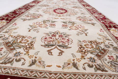 Sanandaj Beige Runner Hand Knotted 26 X 80  Area Rug 250-24687 Image 2