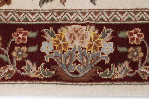 Sanandaj Beige Runner Hand Knotted 26 X 80  Area Rug 250-24687 Image 3