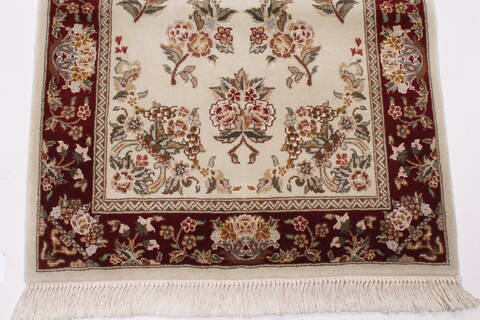 Sanandaj Beige Runner Hand Knotted 26 X 80  Area Rug 250-24687 Image 5