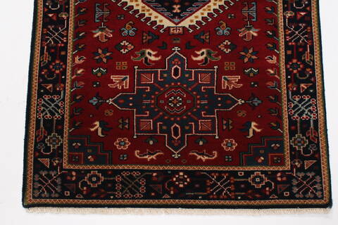Karajeh Red Runner Hand Knotted 26 X 711  Area Rug 250-24689 Image 4