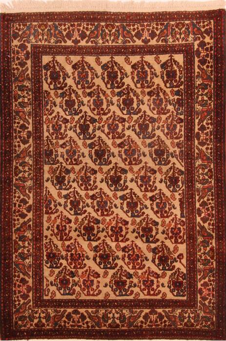 Qashqai Beige Hand Knotted 35 X 411  Area Rug 100-24694 Image 0