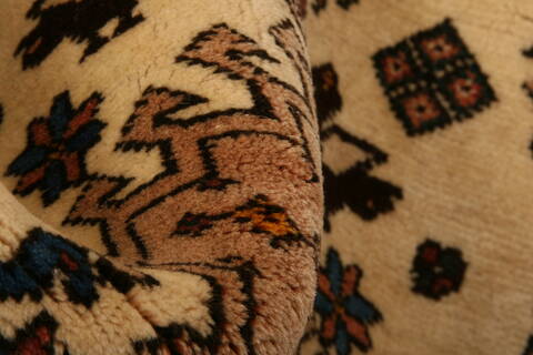 Abadeh Beige Runner Hand Knotted 28 X 65  Area Rug 100-24713 Image 1