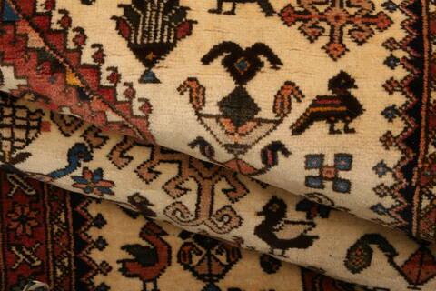 Abadeh Beige Runner Hand Knotted 28 X 65  Area Rug 100-24713 Image 5