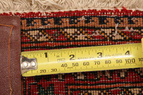 Abadeh Beige Runner Hand Knotted 28 X 65  Area Rug 100-24713 Image 7