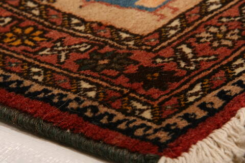 Abadeh Beige Runner Hand Knotted 28 X 65  Area Rug 100-24713 Image 9