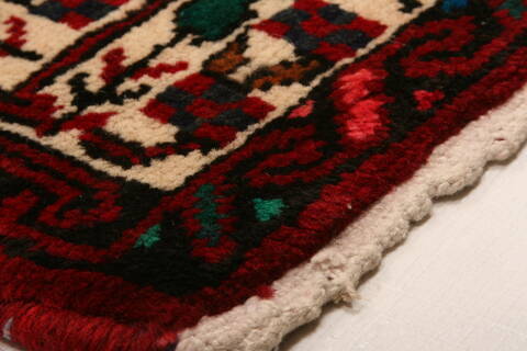 Hossein Abad Red Runner Hand Knotted 26 X 99  Area Rug 100-24724 Image 1