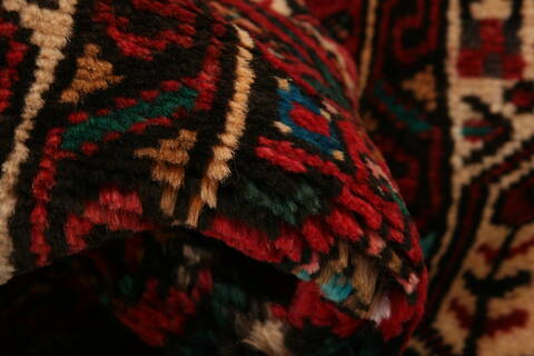 Hossein Abad Red Runner Hand Knotted 26 X 99  Area Rug 100-24724 Image 2