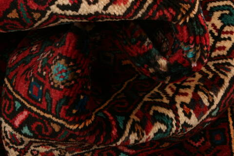 Hossein Abad Red Runner Hand Knotted 26 X 99  Area Rug 100-24724 Image 3