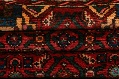 Hossein Abad Red Runner Hand Knotted 26 X 99  Area Rug 100-24724 Image 6