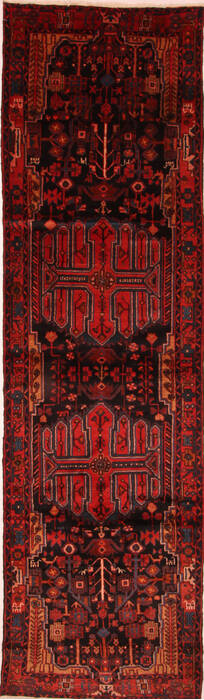 Nahavand Red Runner Hand Knotted 38 X 131  Area Rug 100-24729 Image 0