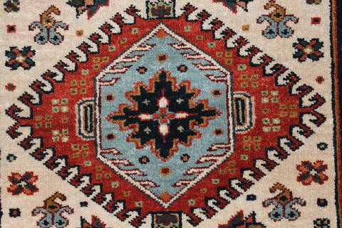 Karajeh Beige Runner Hand Knotted 20 X 511  Area Rug 250-24757 Image 5