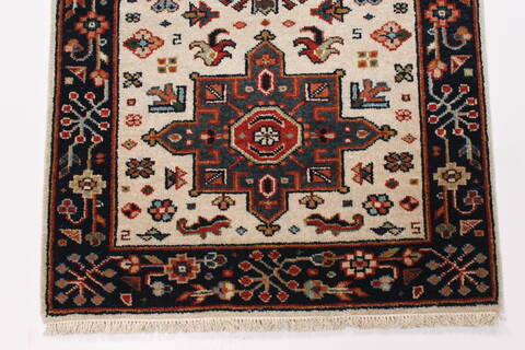 Karajeh Beige Runner Hand Knotted 20 X 511  Area Rug 250-24757 Image 6