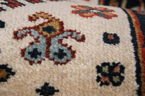 Karajeh Beige Runner Hand Knotted 20 X 511  Area Rug 250-24757 Image 8