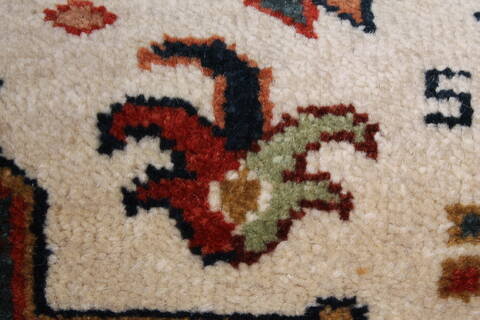 Karajeh Beige Runner Hand Knotted 20 X 511  Area Rug 250-24757 Image 9