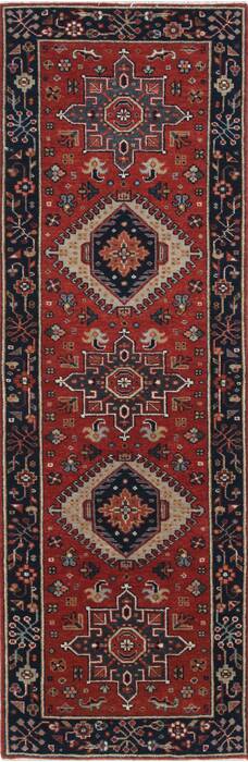 Karajeh Red Runner Hand Knotted 111 X 511  Area Rug 250-24771 Image 0