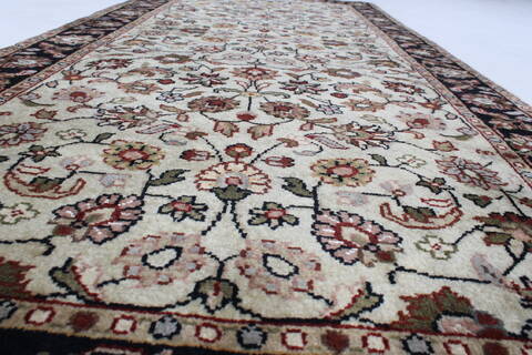 Kashmar Beige Runner Hand Knotted 29 X 61  Area Rug 250-24788 Image 2
