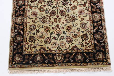 Kashmar Beige Runner Hand Knotted 29 X 61  Area Rug 250-24788 Image 5