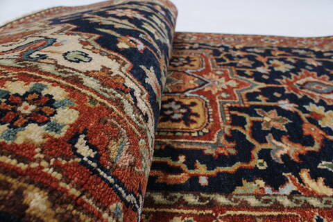 Serapi Blue Runner Hand Knotted 27 X 60  Area Rug 250-24800 Image 9