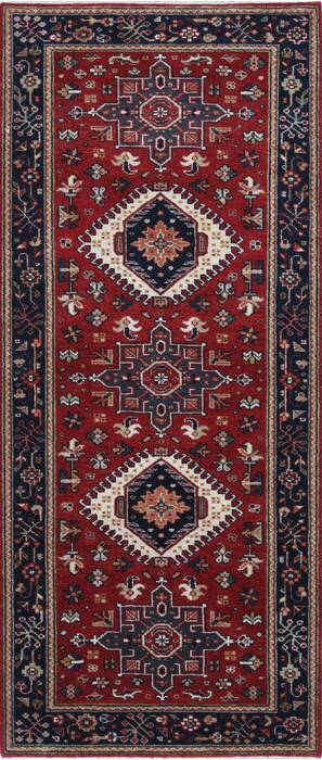 Karajeh Red Runner Hand Knotted 27 X 511  Area Rug 250-24805 Image 0