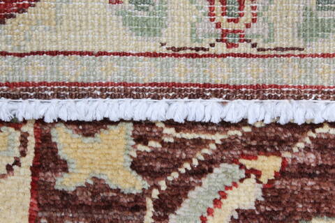 Chobi Brown Runner Hand Knotted 20 X 52  Area Rug 250-24820 Image 11