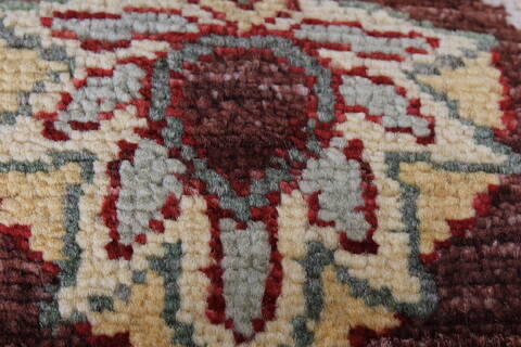 Chobi Brown Runner Hand Knotted 20 X 52  Area Rug 250-24820 Image 6