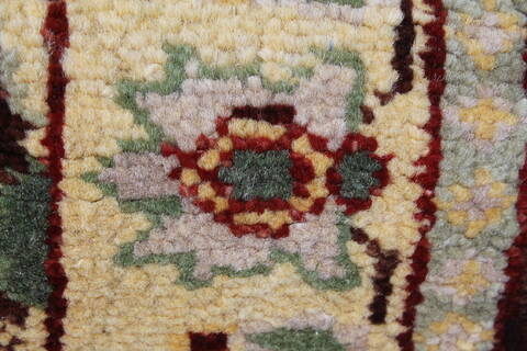 Chobi Brown Runner Hand Knotted 20 X 52  Area Rug 250-24820 Image 8