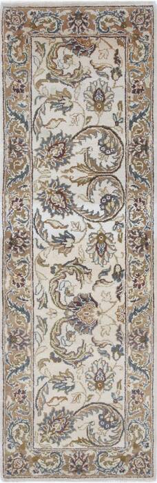 Kashmar Beige Runner Hand Knotted 20 X 62  Area Rug 250-24823 Image 0