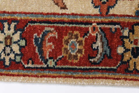 Mahal Beige Runner Hand Knotted 20 X 511  Area Rug 250-24826 Image 3