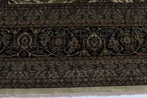 Tabriz Beige Hand Knotted 1110 X 152  Area Rug 250-24842 Image 2