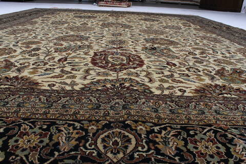 Tabriz Beige Hand Knotted 1110 X 152  Area Rug 250-24842 Image 3