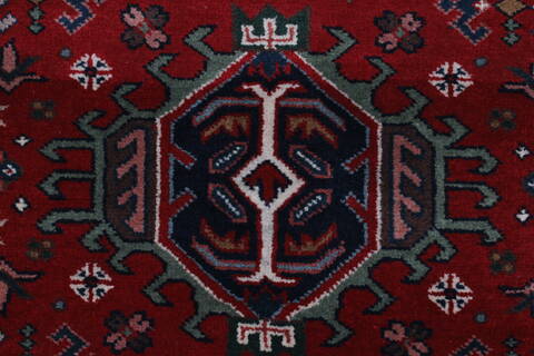 Karajeh Red Runner Hand Knotted 28 X 511  Area Rug 250-24843 Image 3