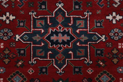 Karajeh Red Runner Hand Knotted 28 X 511  Area Rug 250-24843 Image 4