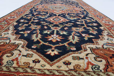 Serapi Blue Runner Hand Knotted 26 X 511  Area Rug 250-24847 Image 2