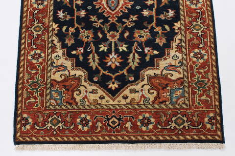 Serapi Blue Runner Hand Knotted 26 X 511  Area Rug 250-24847 Image 5