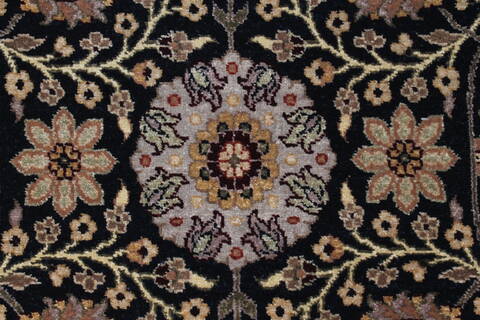 Haji Jalili Black Runner Hand Knotted 26 X 68  Area Rug 250-24851 Image 3