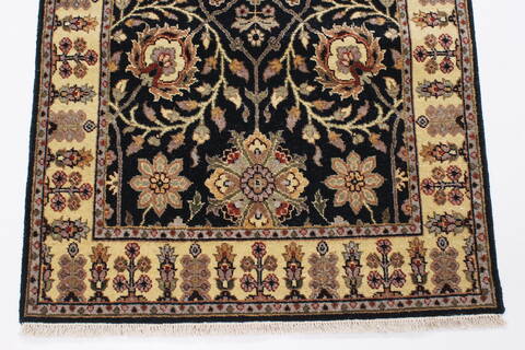Haji Jalili Black Runner Hand Knotted 26 X 68  Area Rug 250-24851 Image 4