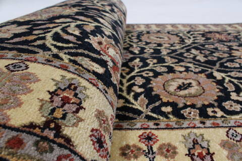 Haji Jalili Black Runner Hand Knotted 26 X 68  Area Rug 250-24851 Image 9