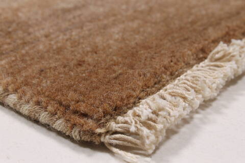 Modern Brown Runner Hand Knotted 27 X 60  Area Rug 250-24856 Image 4