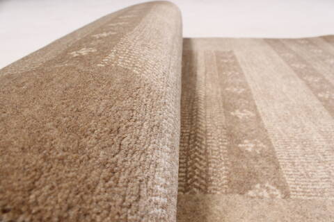 Modern Brown Runner Hand Knotted 27 X 60  Area Rug 250-24856 Image 8