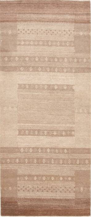 Modern Brown Runner Hand Knotted 27 X 60  Area Rug 250-24856 Image 0