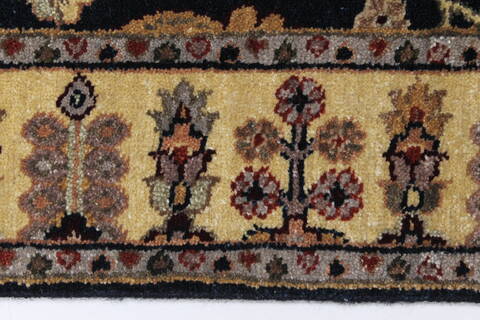 Haji Jalili Black Runner Hand Knotted 27 X 61  Area Rug 250-24865 Image 1