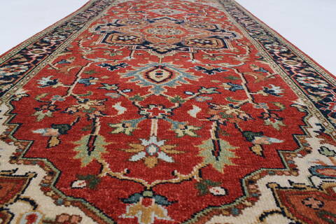 Serapi Red Runner Hand Knotted 27 X 60  Area Rug 250-24890 Image 1