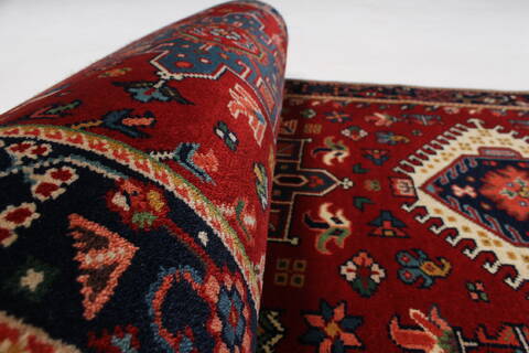 Karajeh Red Runner Hand Knotted 26 X 61  Area Rug 250-24908 Image 10