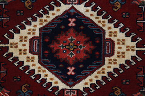 Karajeh Red Runner Hand Knotted 26 X 61  Area Rug 250-24908 Image 3