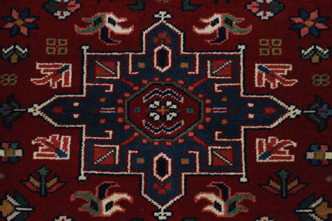 Karajeh Red Runner Hand Knotted 26 X 61  Area Rug 250-24908 Image 4