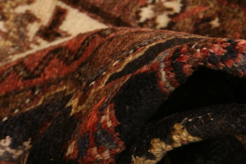 Malayer Black Runner Hand Knotted 38 X 99  Area Rug 100-24916 Image 1