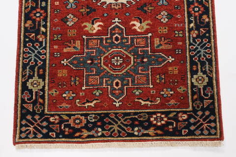 Karajeh Brown Runner Hand Knotted 21 X 511  Area Rug 250-24926 Image 4