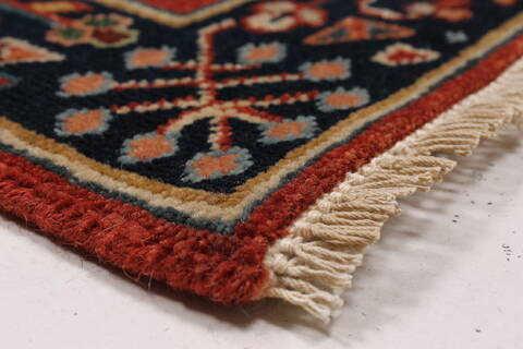 Karajeh Brown Runner Hand Knotted 21 X 511  Area Rug 250-24926 Image 5