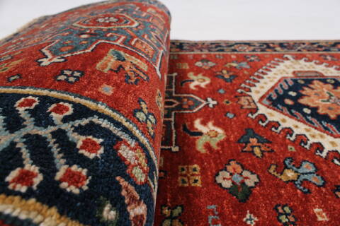 Karajeh Brown Runner Hand Knotted 21 X 511  Area Rug 250-24926 Image 9